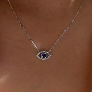 Silver Evil Eye Necklace💙
